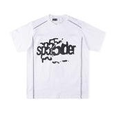 Sp5der Contrast Stitch Slub Tee